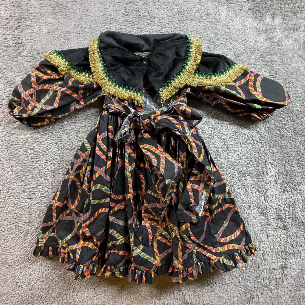 Vintage Dolls Dress 20" Dancing Maiden Renee Noso PNW Ribbon Print - Picture 2 of 10